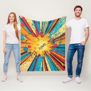 Manta Polar Explosión de arte pop de estilo cómico (11)