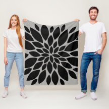 Explosión floral negra y gris