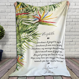 Manta Polar Expresar con palabras Personalizado mensaje tropic