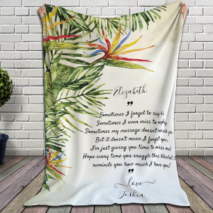 Manta Polar Expresar con palabras Personalizado mensaje tropic