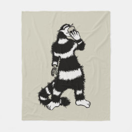 Manta Polar Extraña Máscara De Cráneo De Gato Whimsical Gótica