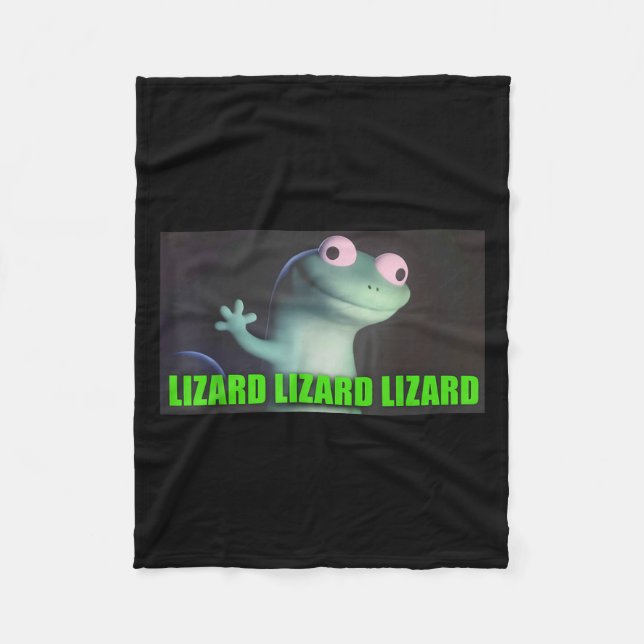 Manta Polar Extraño divertido Lizard Lizard Lizard Meme Animal (Anverso)