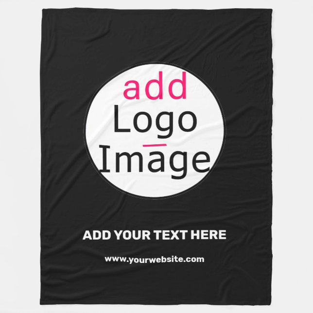 Manta Polar Extravagante Moda de negocios Personalizado negro  (Anverso)