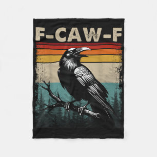 Manta Polar F-caw-f Black Crow Black Bird Retro Sunset Vintage