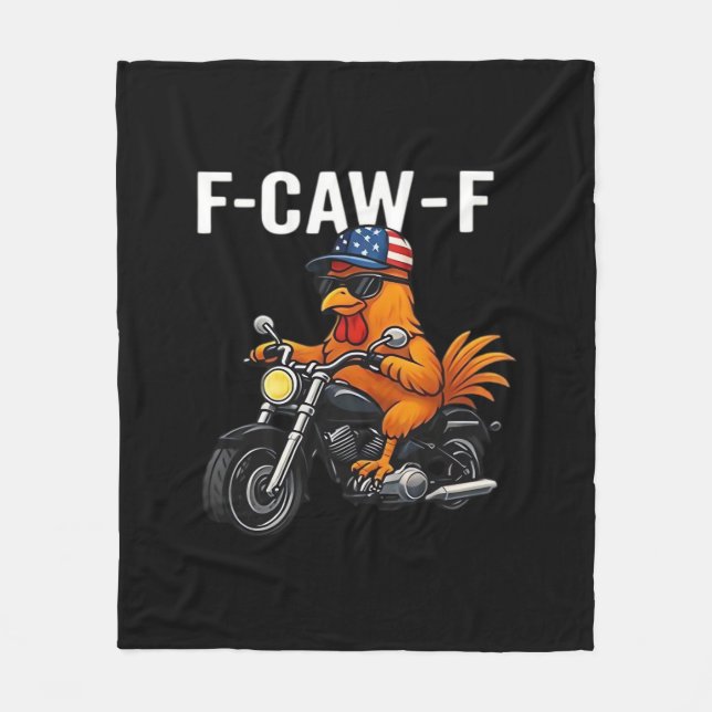 Manta Polar F-Caw-F Chicken Classic Aesthetic Graphic (Anverso)