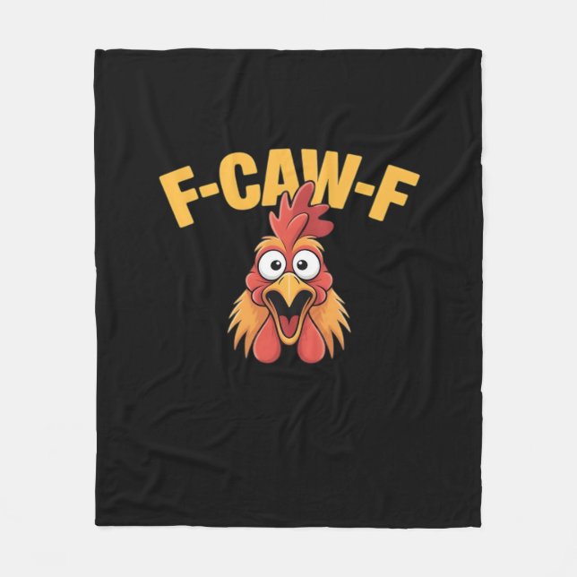Manta Polar F-Caw-F Chicken Funny Chicken Trendy Casual (Anverso)