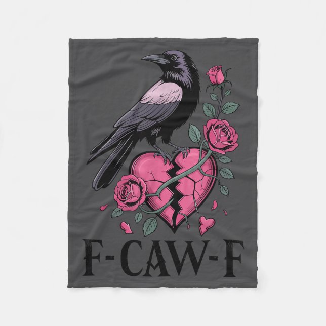 Manta Polar F Caw F Crow Anti Valentine's Day Dark Gothic Brok (Anverso)