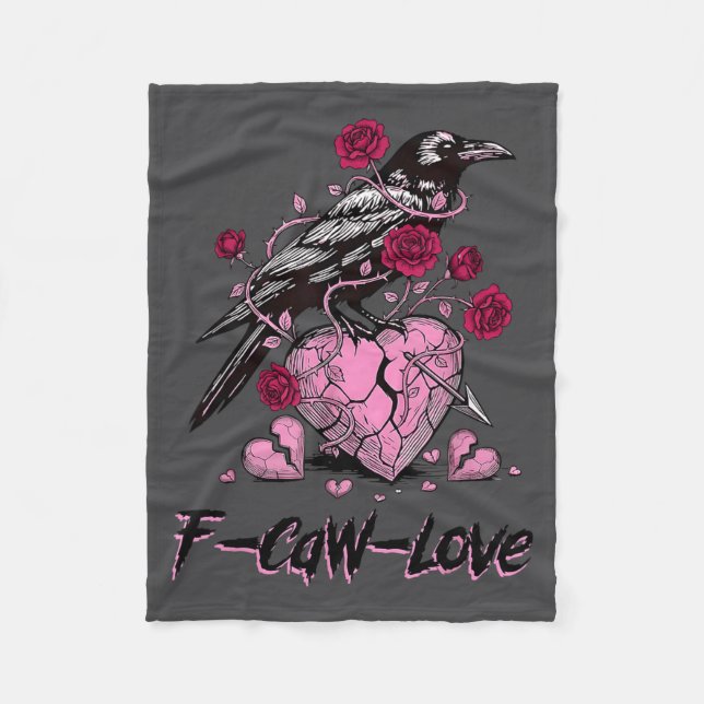 Manta Polar F Caw F Crow Anti Valentine's Day Dark Gothic Brok (Anverso)