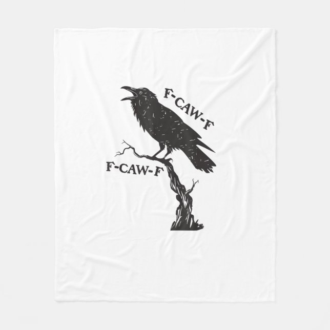Manta Polar F-Caw-F Crow Pun Funny Bird Cawing Grunge Creative (Anverso)