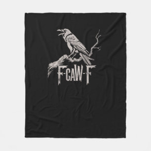 Manta Polar F-Caw-F Cuervo Chiste Pájaro Gracioso Graffiti Par