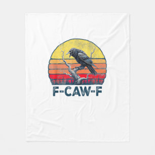 Manta Polar F-Caw-F Cuervo Divertido Cuervo Vintage Pájaro Gót