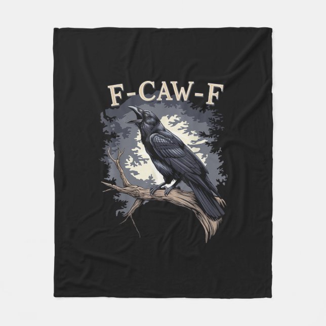 Manta Polar F Caw F Funny Bird Crow Creative Casual Design (Anverso)