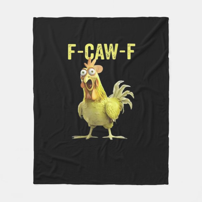 Manta Polar F-Caw-F Funny Chicken Classic Creative Casual (Anverso)