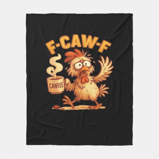 Manta Polar F Caw F Funny Chicken Classic Retro Graphic (Anverso)