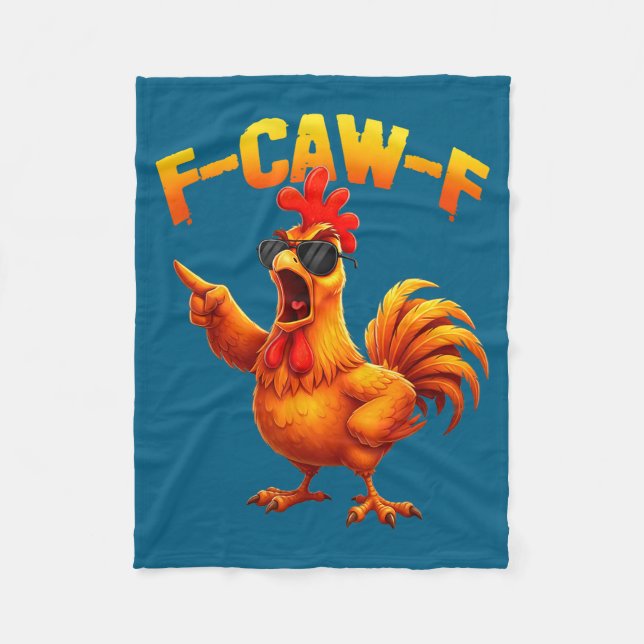 Manta Polar F-caw-f Funny Chicken Humor F-caw-f Quote Rooster  (Anverso)
