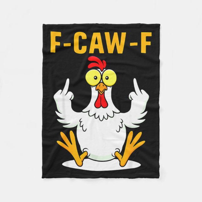 Manta Polar F-caw-f Funny Chicken Humor F-caw-f Quote Rooster  (Anverso)