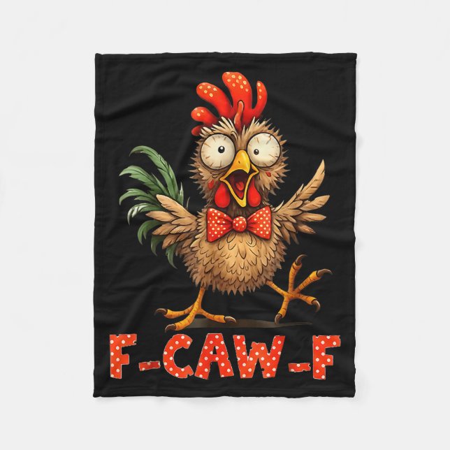 Manta Polar F-caw-f Funny Chicken Humor F-caw-f Quote Rooster  (Anverso)