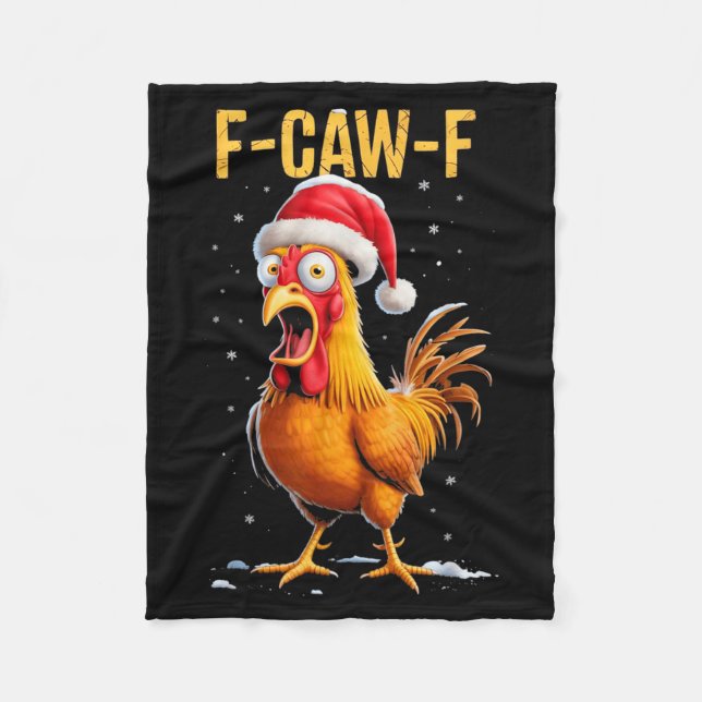 Manta Polar F-caw-f Funny Chicken Humor Meme Christmas Men Wom (Anverso)