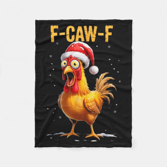 Manta Polar F-caw-f Funny Chicken Humor Meme Christmas Men Wom (Anverso)