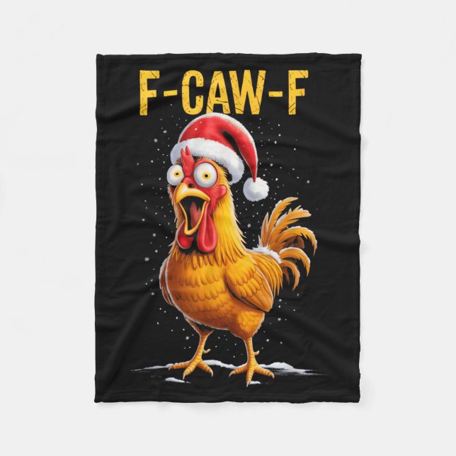Manta Polar F-caw-f Funny Chicken Humor Meme Christmas Men Wom (Anverso)