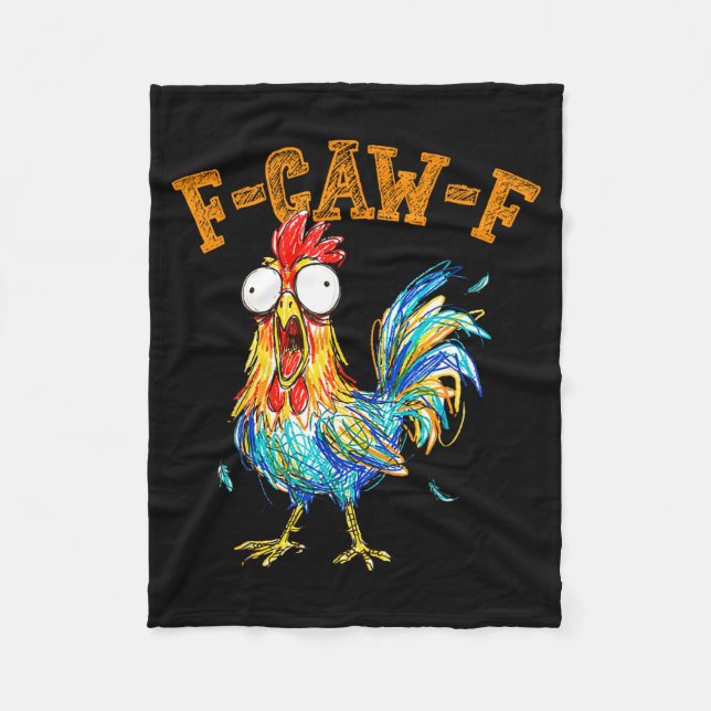 Manta Polar F-caw-f Funny Chicken Humor Quote Rooster Meme  (Anverso)