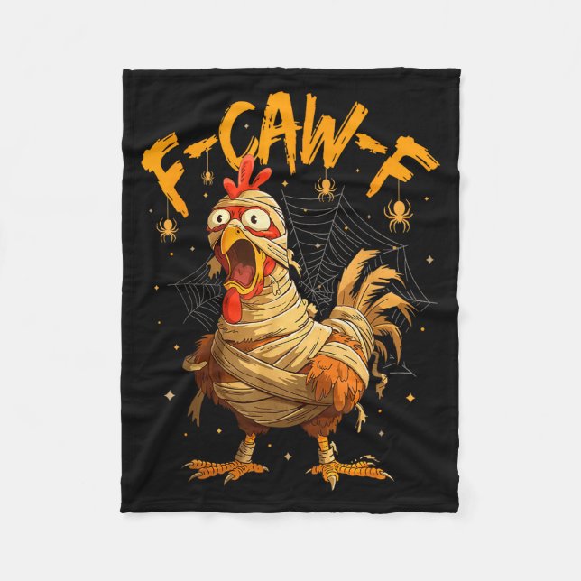 Manta Polar F-caw-f Funny Chicken Mummy Halloween Humor F-caw- (Anverso)