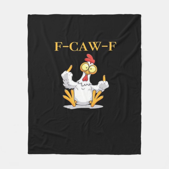 Manta Polar F-Caw-F Funny Chicken Retro Classic (Anverso)