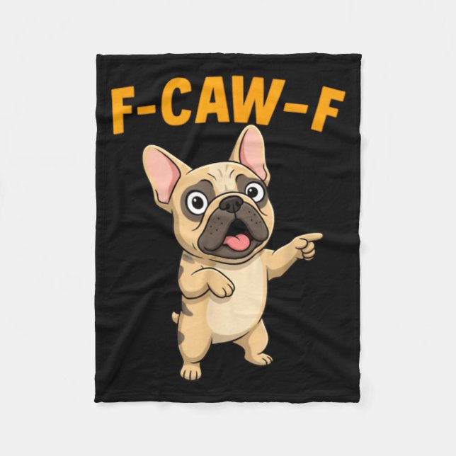 Manta Polar F-caw-f Funny French Bulldog Cartoon Humor Quote M (Anverso)