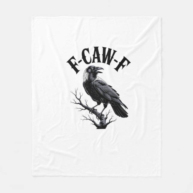 Manta Polar F-Caw-F Raven Adult Humor Bird Funny Gothic Goth (Anverso)