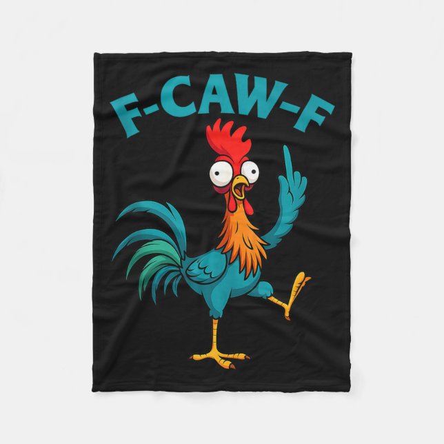 Manta Polar F Caw F Rooster Funny Bird Fcawf Chicken Whisperer (Anverso)