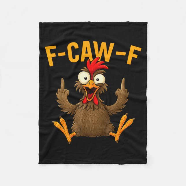 Manta Polar F Caw F Rooster Funny Bird Fcawf Chicken Whisperer (Anverso)