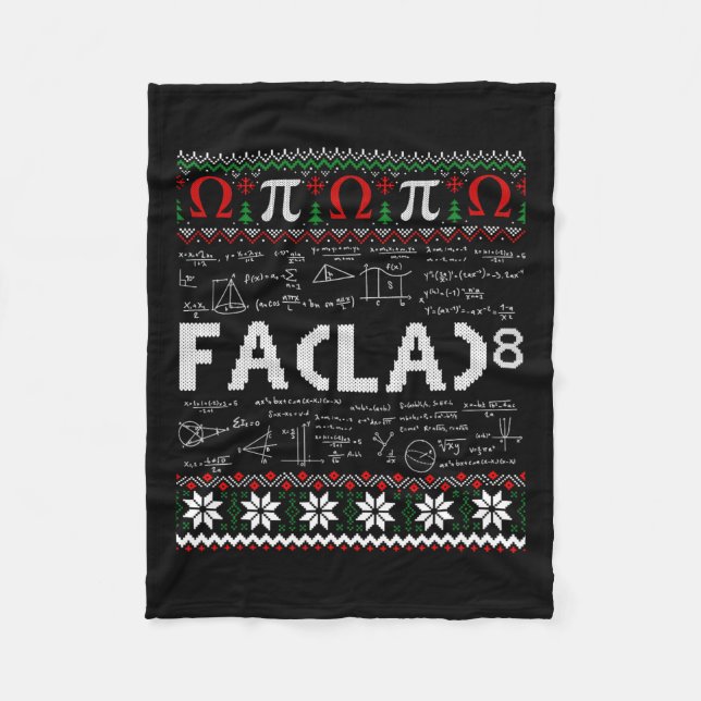 Manta Polar Fa (la)8 Divertidos Navidades Santa Fa La Math (Anverso)