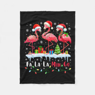 Manta Polar Fa La Mingo Flamingo Navidades Tropical Xmas Tr
