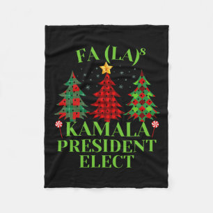 Manta Polar Fa La Plaid Navidades Kamala Presidente Electo Ho