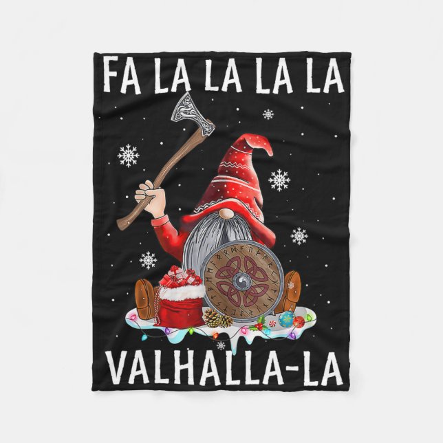 Manta Polar Fa La Valhalla Xmas Gnome Barba Viking (Anverso)