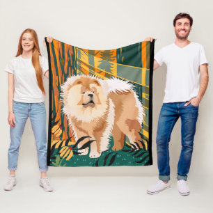 Manta Polar FACE LA MANCHA DE FRANJA DE SUN Chow