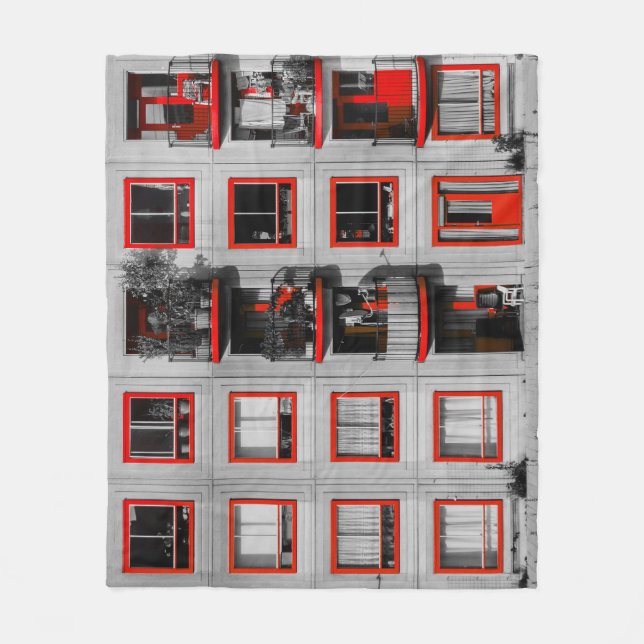 Manta Polar Fachada Roja Zuidoost Balcony Building Photography (Anverso)