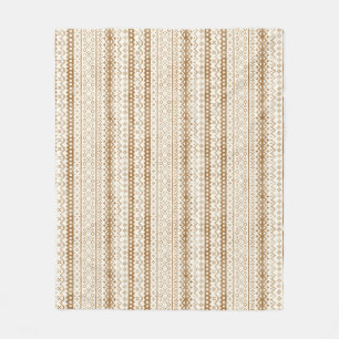 Manta Polar Faded Fair Isle Knit Watercolor Cabincore marrón