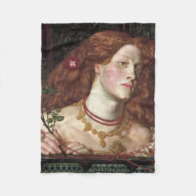 Manta Polar Fair Rosamund (Mujer Elegante y Hermosa Redhead) (Anverso)