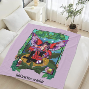 Manta Polar Fairy Purple Red Mushroom Gothic