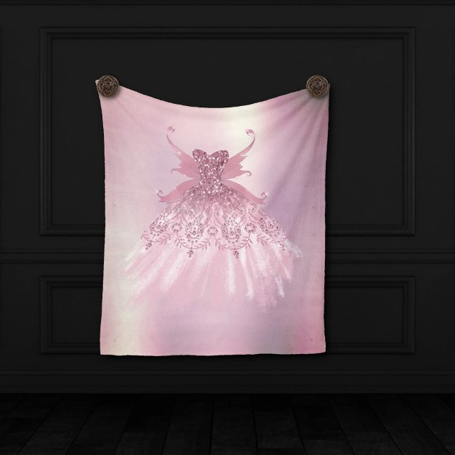 Manta Polar Fairy Wing Mauve Gown | Deluxo y turbio Sheen rosa (Subido por el creador)