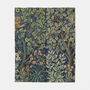 Manta Polar Faisán pájaro árbol bosque William Morris