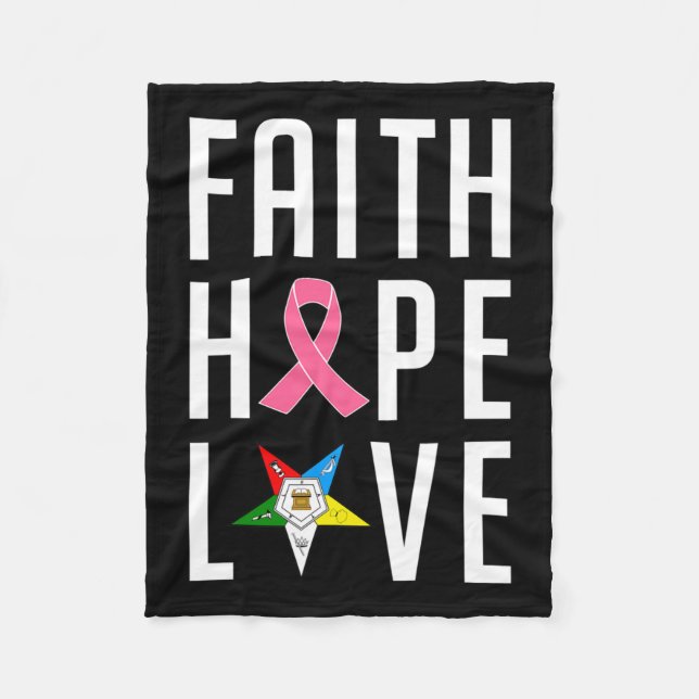 Manta Polar Faith Hope Ama A La Estrella Oriental Del Cáncer D (Anverso)