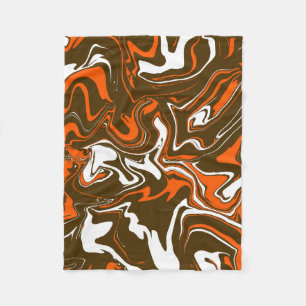Manta Polar Fall Harvest Melt Naranja Brown y White