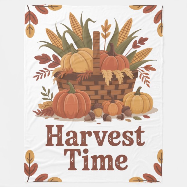 Manta Polar Fall harvest time stylish Blanket New Home (Anverso)