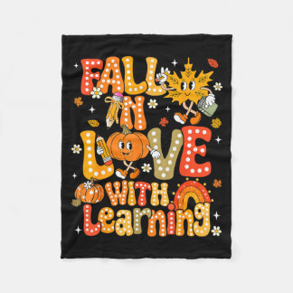 Manta Polar Fall In Love With Learning Autumn Thanksgiving Pum