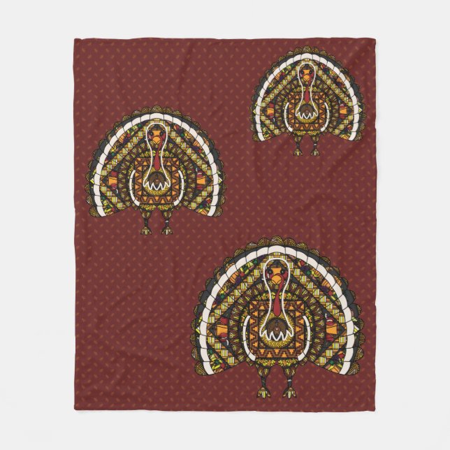 Manta Polar Fall Turkey Fleece Blanket (Anverso)