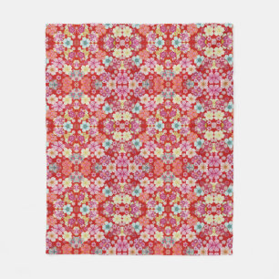 Manta Polar Falln Crimson Floral Chirimen