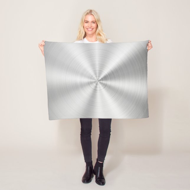 Manta Polar Falsa plata brillante metálica elegante (In situ)