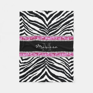 Manta Polar Falso chica con monograma del diamante de